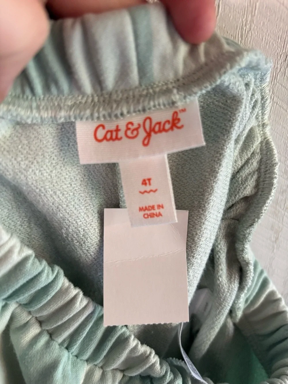 Cat & Jack Girls 2 Piece Set‎ Size 4T Floral Sweatshirt & Striped Pants Matching